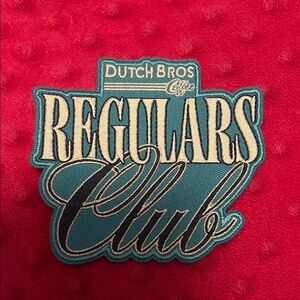 Dutch Bros Teal and Cream Club Patch